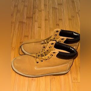 Tan Leather Boots ( off brand timberlands)